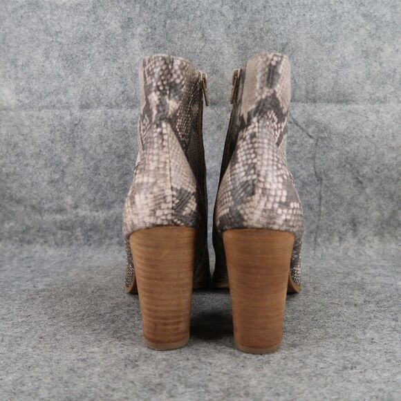 Carlos Santana Shoes Womens 8.5 Booties Fashion Block Heel Snake Print Point Toe - Picture 5 of 13